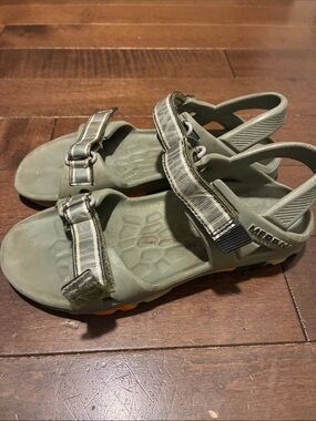 Merrell Kids Olive Green Hook-and-Loop Outdoor Sandals